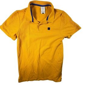 Nike Roger Federer RF Polo Shirt Mens Small Yellow AH6762-713 Excellent Logo